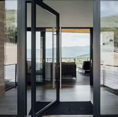 Y/N Insect Screen Aluminium Swing Door dengan Double Tempered Clear Glazing dan Magnetic Lock