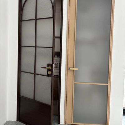Y/N Insect Screen Aluminium Swing Door dengan Double Tempered Clear Glazing dan Magnetic Lock
