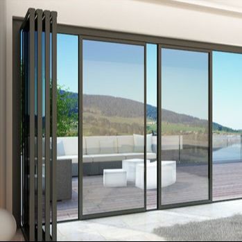 24 Jam Dukungan Online Aluminium Pintu Geser dengan Powder Coated Aluminium Alloy Tempered Glass Stainless Steel