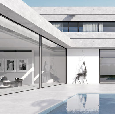 Metode Pembukaan Pintu Geser Aluminium yang Dapat Dikustomisasi dan Ketebalan Bingkai 1,2mm-2,2mm untuk kebutuhan khusus