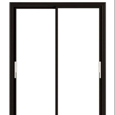 Pintu kaca geser hitam modern yang dapat dikunci modern yang disesuaikan pintu kaca ganda yang disesuaikan