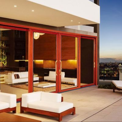 Kinerja yang kokoh tahan lama pintu kaca geser besar untuk umur panjang rentang 50 tahun