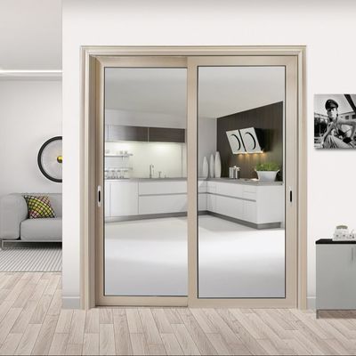 Pintu geser aluminium tahan lama untuk pencegahan asap minyak 50 tahun Umur dan efisiensi energi yang tinggi