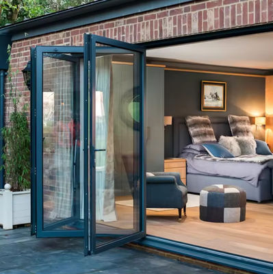 Hurricane Proof Exterior Bi Folding Door Aluminium Patio Bifold Doors Puertas Plegables Akordion Pintu Kaca Lipat