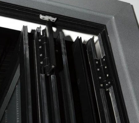 Pintu eksterior terisolasi kaca aluminium ganda untuk bangunan komersial Desain energi