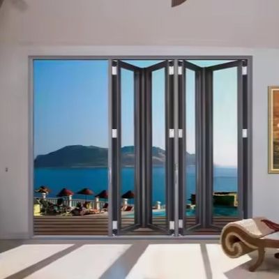 Customized Waterproof Aluminium Frame Bifold Pintu dengan Ketahanan Tinggi dan Efisiensi Energi