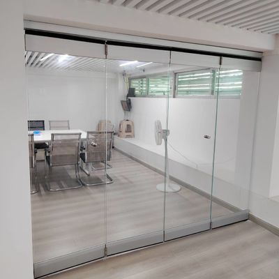Slimline Aluminium Bifold Pintu Indoor Balkon Lipat Sliding Desain Bi-Fold Aluminium Pintu Kaca