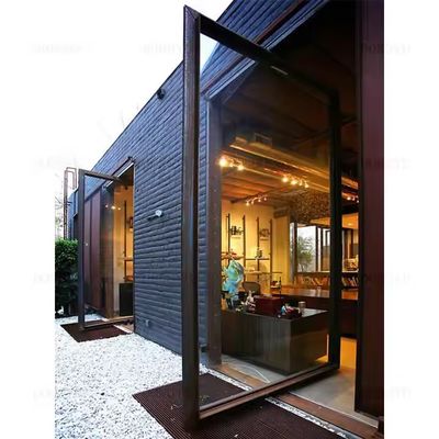 Aluminium Frame Kaca Pivot Pintu dengan EPDM Rubber Seal Strip untuk Kepuasan Pelanggan