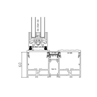 Pintu Pivot Aluminium Baja Rinsing Internal dengan Kaca Bening dan Ketebalan Bingkai 1,8mm