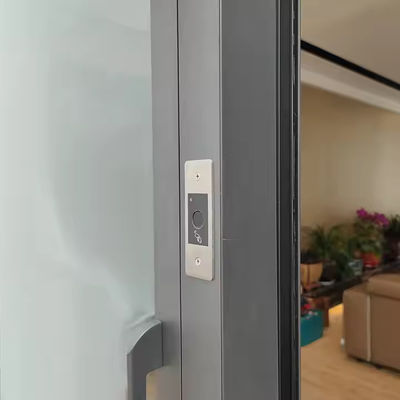 Pintu Pivot Aluminium Baja Rinsing Internal dengan Kaca Bening dan Ketebalan Bingkai 1,8mm
