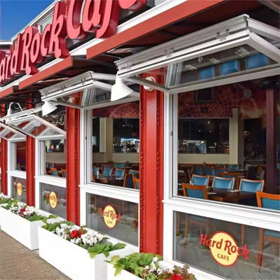 Jendela Vertikal Aluminium Bi-Folding Efisiensi Energi Tinggi Dengan Kaca dan Bingkai Disesuaikan