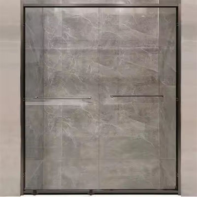 Desain tanpa bingkai Mudah Instalasi 8mm Double Glass Pintu Geser Shower