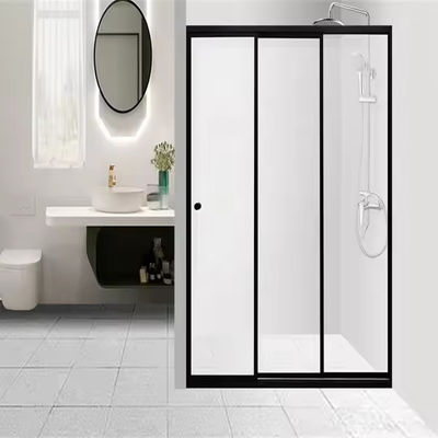Desain tanpa bingkai Mudah Instalasi 8mm Double Glass Pintu Geser Shower