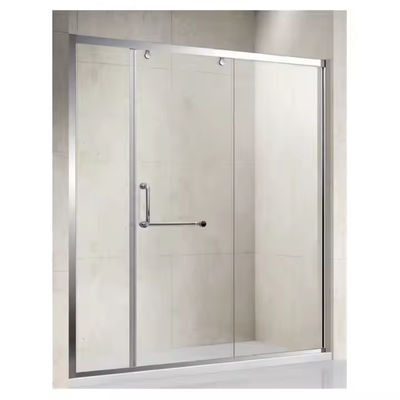 Airproof dan terisolasi Pintu geser mandi dalam rangka stainless steel dengan kaca