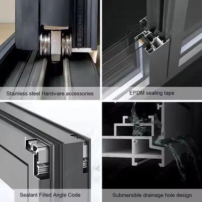 Heavy Duty White Frame Aluminium Glass Bifolding Patio Pintu Geser