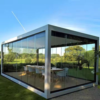 Frameless Sliding Lipat Tempered Kaca Pintu Tirai, Balkon Pintu Partisi