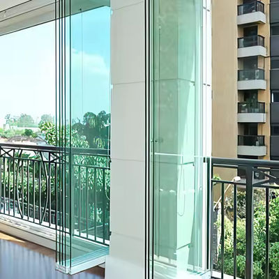 Frameless Sliding Lipat Tempered Kaca Pintu Tirai, Balkon Pintu Partisi