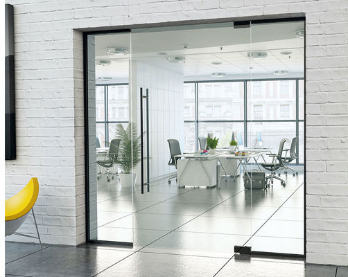 Full View Frameless Glass Transparent Partition Wall untuk Kantor, Rumah, Lokakarya