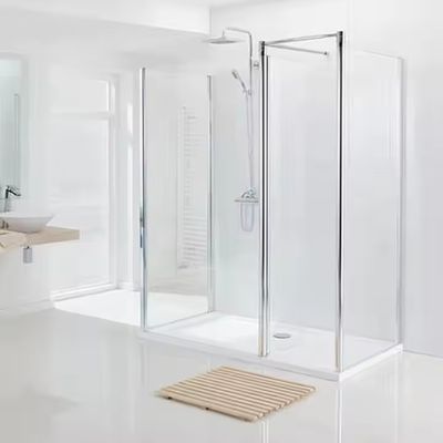 Partisi Kamar Mandi Interior Aluminium Kustom dengan Ketebalan Profil 1.4mm dan Kaca Buram