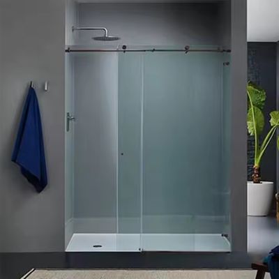 Partisi Kamar Mandi Interior Aluminium Kustom dengan Ketebalan Profil 1.4mm dan Kaca Buram