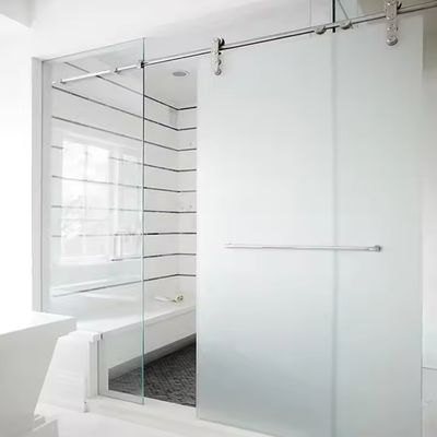 Partisi Kamar Mandi Interior Aluminium Kustom dengan Ketebalan Profil 1.4mm dan Kaca Buram