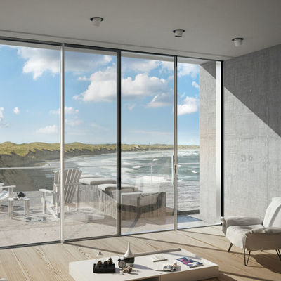 Pintu geser aluminium sederhana modern dengan hardware stainless steel dan rangka diperkuat