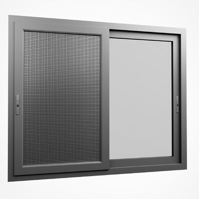 Double Glass Horizontal Soundproof Heatproof Komersial Aluminium Windows Sliding