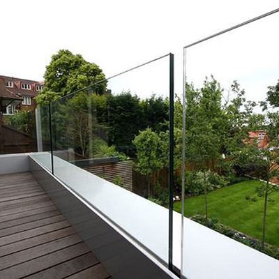 Aluminium U Channel Glass Railing Frameless 12mm Tempered Glass Outdoor Composite Decking Balustrade Kits