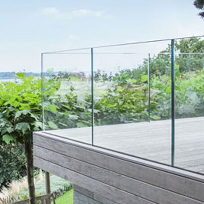 Duble Temperd Glass Railing Laminated Glass Aluminium Channels Profile Balcony Balustrade