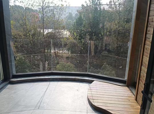 Compact Aluminium U Channel Glass Railing Waterproof Aluminium Glass Balustrade