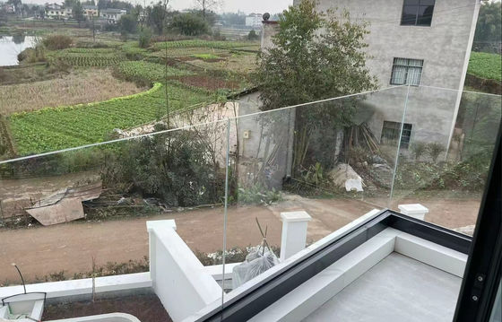 Aluminium serbaguna U Channel Glass Railing Indoor Aluminium Glass Balustrade