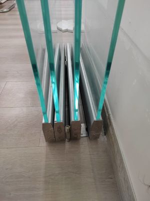 Pintu eksterior terisolasi kaca aluminium ganda untuk bangunan komersial Desain energi