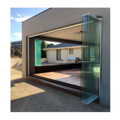 Frameless Sliding Lipat Tempered Kaca Pintu Tirai, Balkon Pintu Partisi
