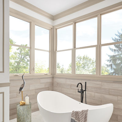 Jendela ayunan aluminium yang hemat energi dengan garansi 10 tahun dan kaca kaca ganda